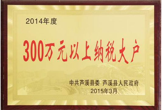 2014年纳税大户